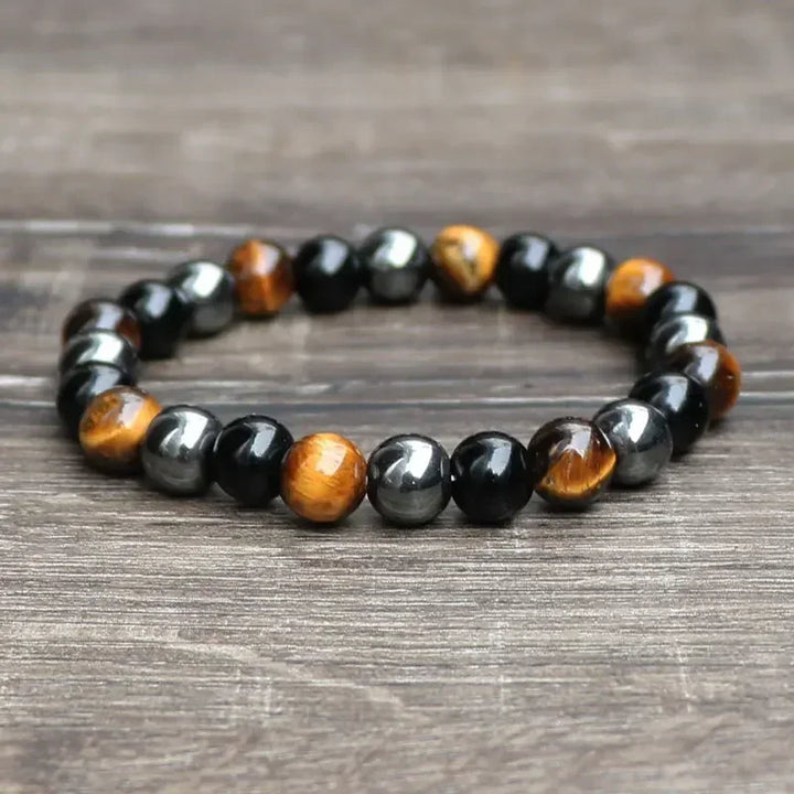 Detox Bracelet: Tiger's Eye, Hematite.