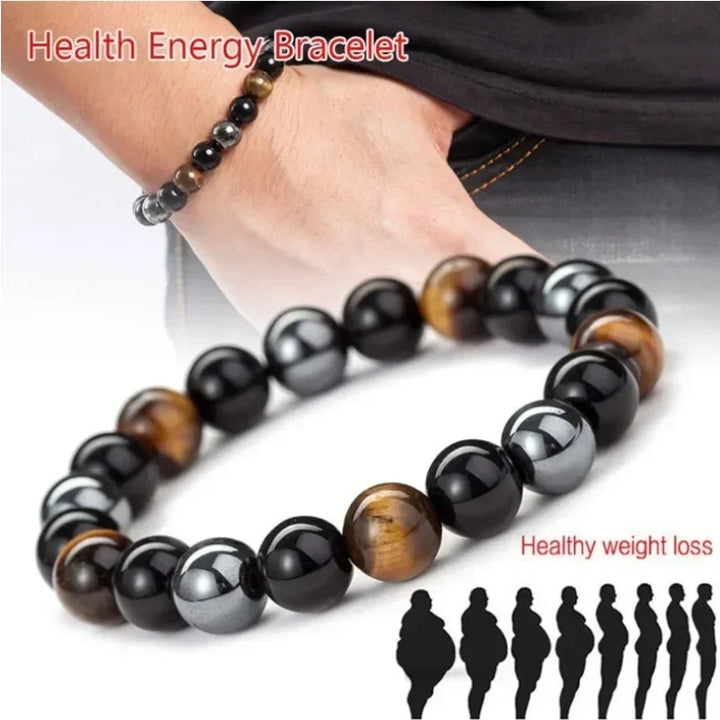 Detox Bracelet: Tiger's Eye, Hematite.