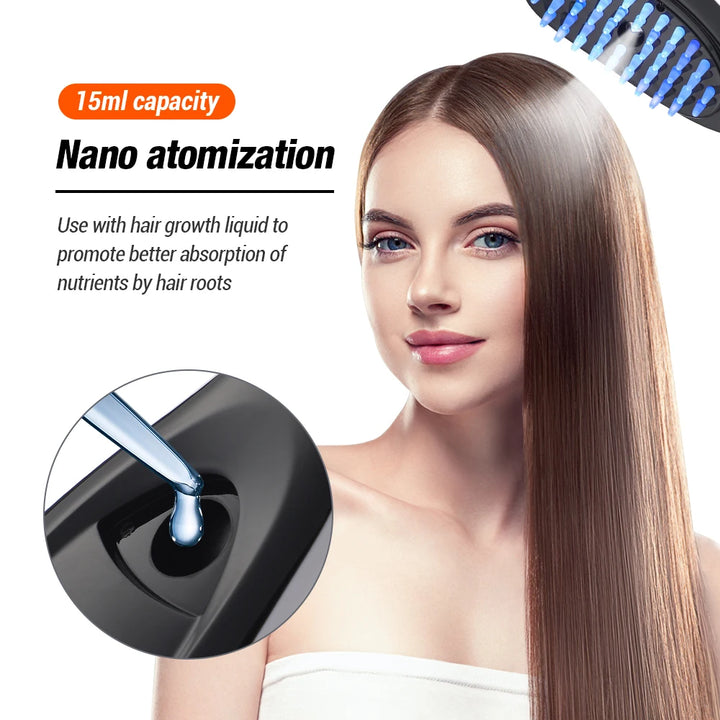 Electric Comb: Light therapy, nano sprayer.