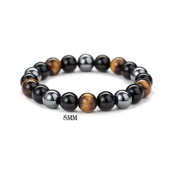 Detox Bracelet: Tiger's Eye, Hematite.